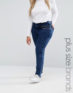 Зауженные джинсы с молниями New Look Plus - Синий