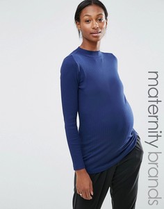 Топ для беременных с высоким воротом New Look Maternity - Синий