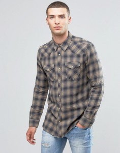 Рубашка в клетку классического кроя New Look - Зеленый