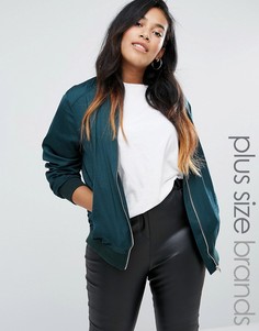 Сатиновая куртка‑пилот New Look Plus - Зеленый