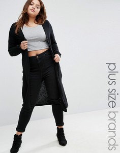 Кардиган макси в рубчик New Look Plus - Черный