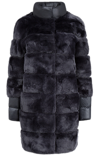 Шуба-пуховик из меха кролика Virtuale Fur Collection