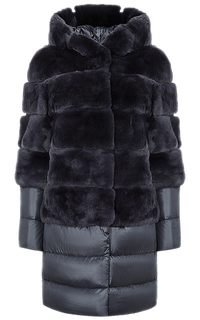 Шуба-пуховик из меха кролика Virtuale Fur Collection