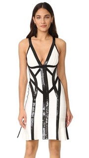 Платье Zahara с черными блестками Herve Leger