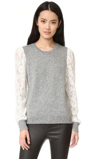 Lace Sleeve Pullover Rebecca Taylor