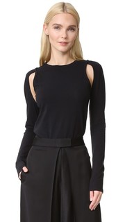 Knit Top with Cutouts Dkny