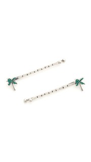 Заколки-невидимки Palm Tree со стразами Marc Jacobs