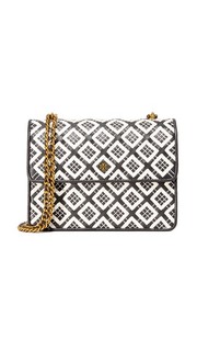 Сумка-трансформер на ремне Robinson из стеганой ткани Tory Burch