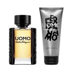 SALVATORE FERRAGAMO Подарочный набор Uomo. Туалетная вода, спрей 50 мл + шампунь для тела и волос 100 мл