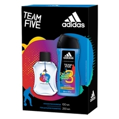 ADIDAS Подарочный набор Team Five Лосьон после бритья 50 мл + гель для душа 250 мл