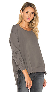 Boxy asymmetrical sweatshirt - Black Orchid