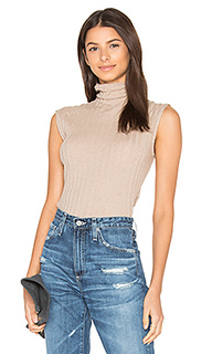 Cashmere rib sleeveless turtleneck sweater - Enza Costa