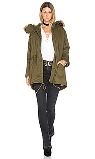 Drawstring jacket with faux fur trim - J.O.A.