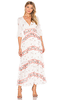 V neck floral maxi dress - Endless Rose