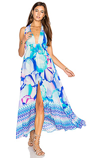 Crossfront maxi dress - Caffe