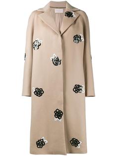 sequinned wool raglan coat Christopher Kane