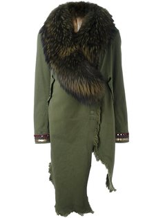 асимметричное пальто с декорированными рукавами Bazar Deluxe
