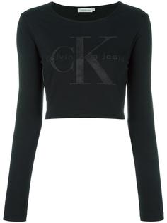 укороченная толстовка с логотипом Calvin Klein Jeans