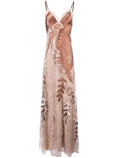 кружевное вечернее платье с цветочным мотивом Alberta Ferretti