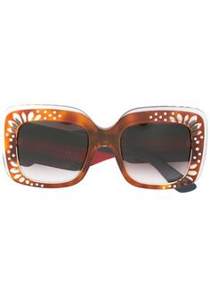 солнцезащитные очки с декорированной оправой Gucci Eyewear