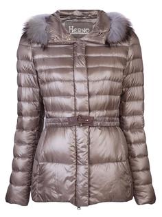 дутая куртка с меховым воротником  Herno