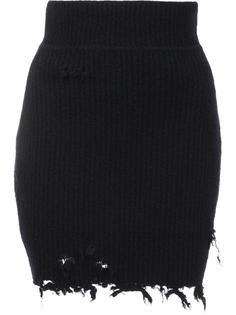 destroyed boucle mini skirt Yeezy