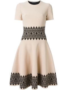жаккардовое платье с кружевным узором Alexander McQueen