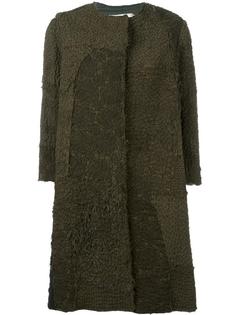 окрашенное вручную пальто с ажурными панелями By Walid
