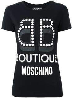 футболка с принтом-логотипом Boutique Moschino