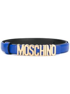 ремень с бляшкой с логотипом Moschino