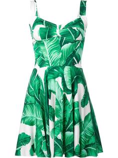 платье с рисунком из банановых листьев Dolce &amp; Gabbana