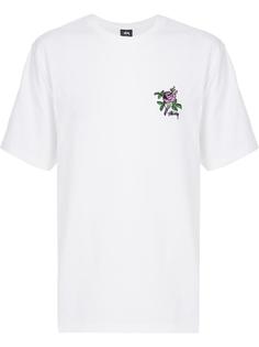 floral embroidery T-shirt Stussy