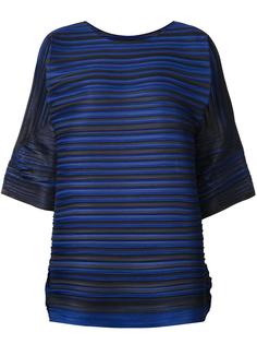 pleated loose bicolour top Pleats Please By Issey Miyake