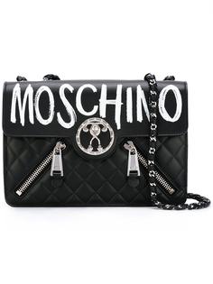 сумка на плечо с логотипом 'Graffiti' Moschino