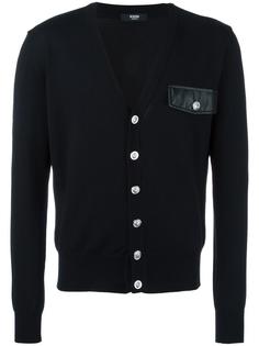 кардиган с V-образным вырезом и нагрудным карманом Versus