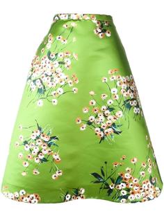 floral print A-line skirt Rochas