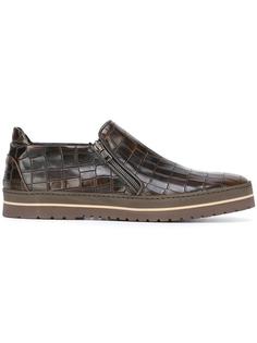 crocodile effect zipped sneakers Baldinini