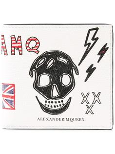 бумажник с рисунком черепа Alexander McQueen
