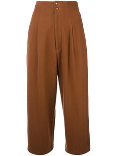укороченные плиссированные брюки Yohji Yamamoto Vintage