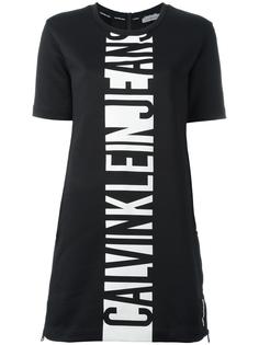 платье-футболка с принтом логотипа Calvin Klein Jeans