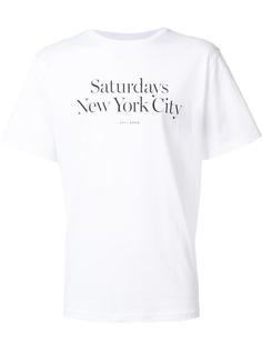 logo print T-shirt Saturdays Surf Nyc