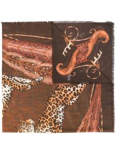 шарф с леопардовым принтом Salvatore Ferragamo