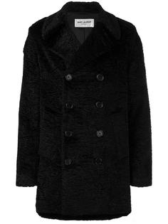 бархатное пальто Saint Laurent