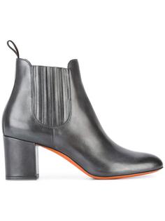 сапоги по щиколотку на каблуках-столбиках Santoni