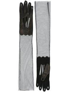 удлиненные полупрозрачные перчатки Maison Margiela