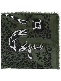 leopard and snake fight scarf Alexander McQueen