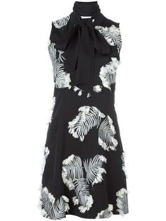 жаккардовое платье с пальмовыми листьями Chloé