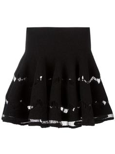 плиссированная юбка с подолом-годе Alaïa Vintage