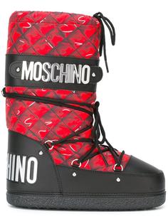 сапоги-снегоходы с эффектом "тромплей" Moschino