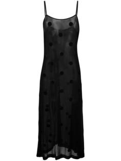 прозрачное платье на бретелях с узором в горох Comme Des Garçons Vintage